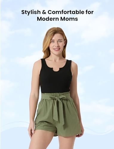 Image of PATPAT Mom and Daughter Matching Jumpsuits - Black Tank Top with Floral Wide-Leg Shorts