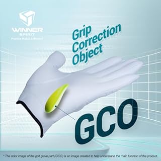 WINNER SPIRIT Miracle Grip Soft Type Training Golf Glove Consistent Stable Grip with Cabretta Leather (Men’s XL, Left)