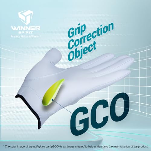 WINNER SPIRIT Luva de golfe Miracle Grip Hard Training com aderência estável consistente com correto