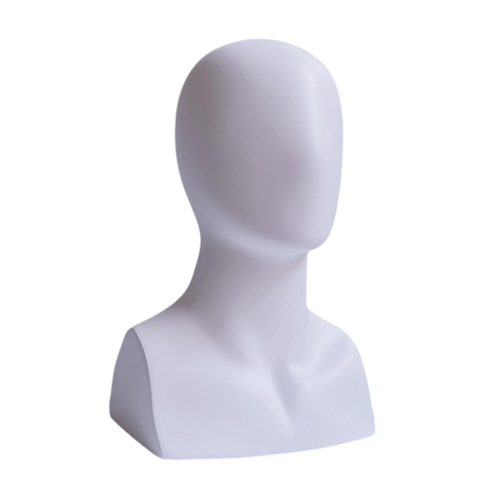 Cabeza de maniquí con hombros para exhibir pelucas, bufandas, collares y accesorios en hogares. Circunferencia de la cabeza: 52 cm. de maniquí multiusos. Principiante
