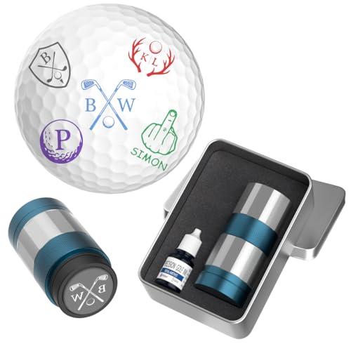 Personalized Golf Ball Stamp-Octagonal Ergonomic Design Custom Golf Ball Marker,Quick-Dry