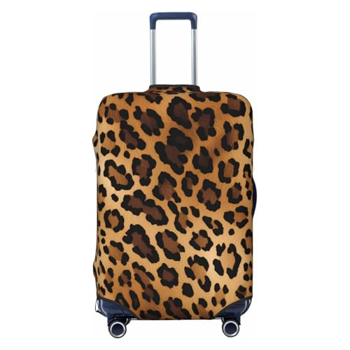 Retro Leopard Cheetah Animal Print Travel Luggage Cover Elastic Suitcase Covers Washable Anti Scratch Luggage Dust Covers Protector, Fits 22-24 inch Luggage, M