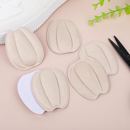 Image of 3 Pairs Tongue Pads for Shoe Too Big, Non Slip Tongue Cushion Insert for Loose Shoe Size Reducer Heel Pads Grips Cushion Inserts Replacement Shoes Filler for Men Women (Beige)