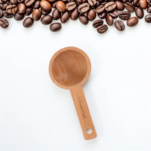Cucharas medidoras de madera para cocina juego de 6 piezas de 15ml resistentes marrones 5