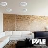 Pyle PDIC Series 8 Inch 250 Watts 4.8 Ohms Round Flush Mount Wall and Ceiling Home Speakers with Directable 0.5 Inch Polymer Dome Tweeter, Pack of 8
