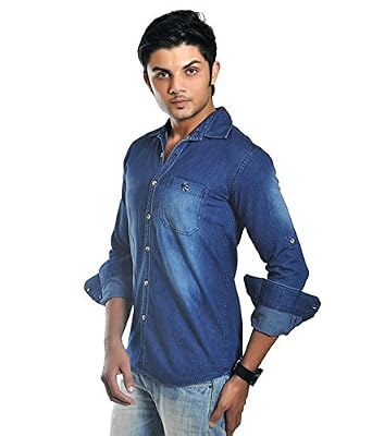 Cotton Denim Mens Slim Fit Casual Full 