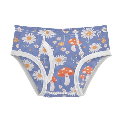 Wusikd Daisies Boys' Underwear Cotton Mushrooms Boys Briefs Soft Toddler Underwear 2T