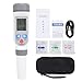 Xtahdge PH and Temperature Tester Portable Accurate PH Meter with Carrying Case for Industrial, Food, Research and Water Quality