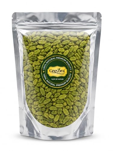 Image of Grevora Premium Kerala Idukki Green Cardamom (Elaichi) 250g | Large 8+ mm Bold Pods | Handpicked, Naturally Aromatic & Premium Quality Spice | Fresh Whole Elaichi for Tea, Sweets, Desserts