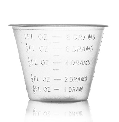 Party Bargains 1 Oz Plastic Disposable Medicine Cups - (100 Count) Premium Quality & Heavy-Duty Plastic Medicine Cup, Excellent For Syrup, Taking Multiple Pills, Epoxy Mix, Crafts #TOP2