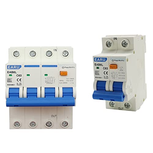Disjoncteur différentiel 2P 4P 30mA pour tableau électrique 230V