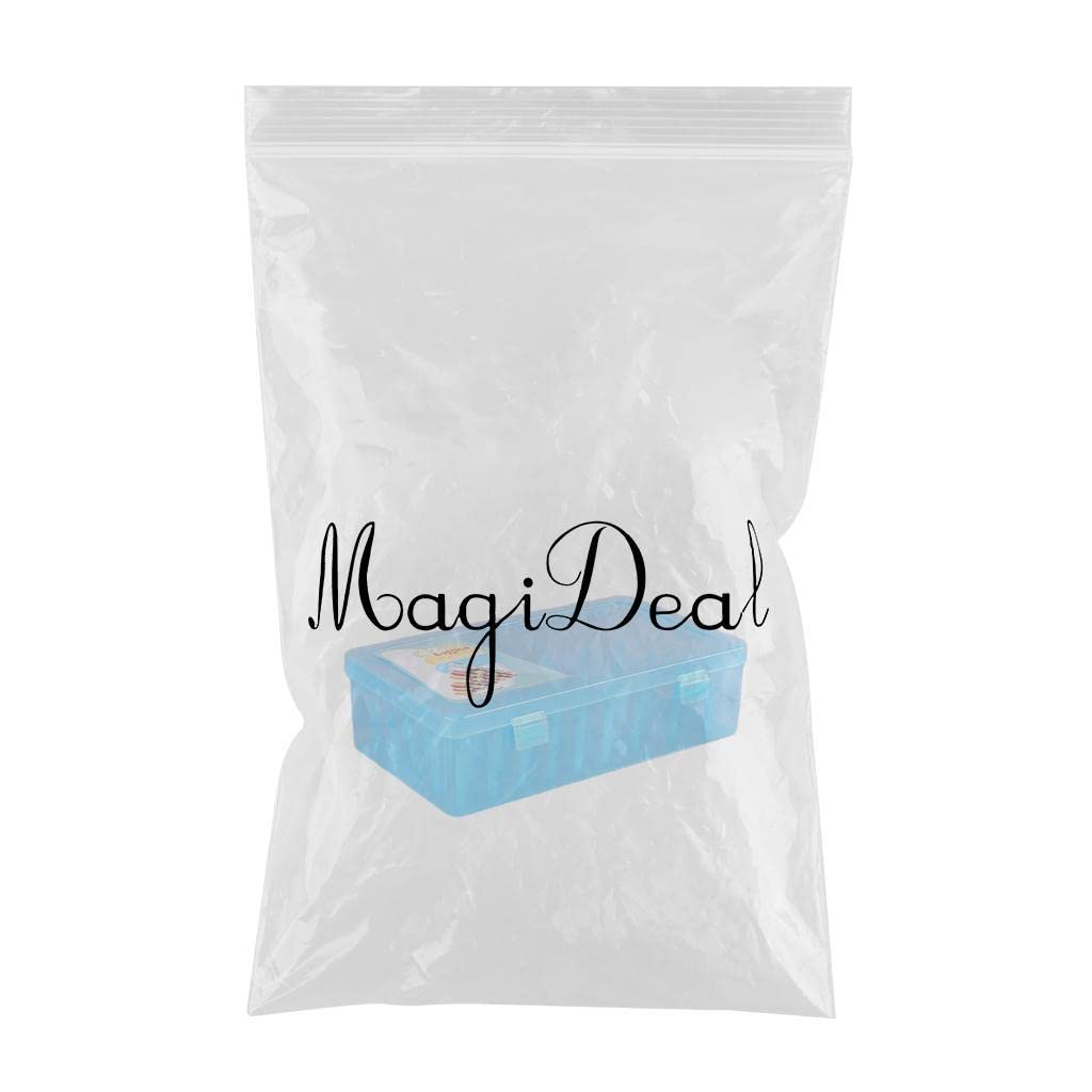 Enakshi - Caja organizadora de hilo de coser duradera para 42 pilares, color azul, manualidades, costura, cajas de costura y almacenamiento