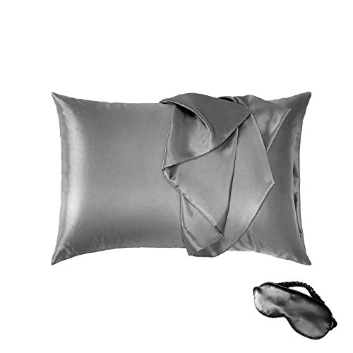 LOVTEX Satin Kissenbezug für Haar und Haut, mit verstellbaren Schlafmasken, atmungsaktiv und weich, 2er Set Cover