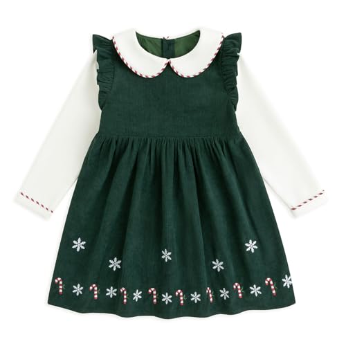 Simplee kids Baby Girls Peter Pan Collar Dress Long Sleeve Dress for Winter Autumn 12M-6T