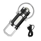 Mini-Schlüsselanhänger-Taschenlampe – LED, 8 Modi, wiederaufladbar, hell, tragbar, wasserdicht...