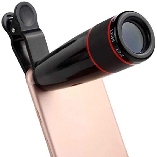 Binoculares portátiles Alta Potencia, telescopio monocular para observación Aves, Camping, Vida Silvestre, Viajes, para Smartphones, 12 aumentos.