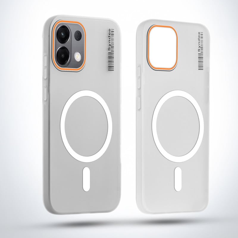 Image of Mr. Case Back Cover for Oppo K13 5G Sleek Frosted Translucent Back Only Compatible with Wireless Magnetic Accessories | Anti-Scratch Shockproof Phone Case - White