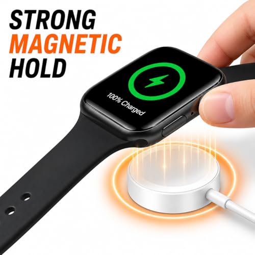 Image of Mizi USB-C Magnetic Charger for Apple Watch, 5W Fast Wireless Charging Cable 3.3FT Compatible with Ultra 3 /2 /1, Series 11 /10 /9 /8 /7 /6 /5 /4 /3 /2 /1, SE & SE2 - Portable iWatch Charger (White)