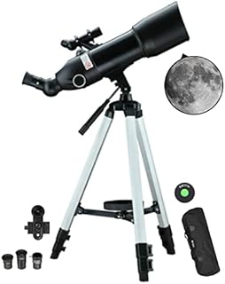 Telescopes for Adults, Kids and Astronomy Beginners, Astronomical Telescopes with 80Mm Objective Lens and 400Mm Focal Length, Refractor Telescope with Tripod an Happy HOU