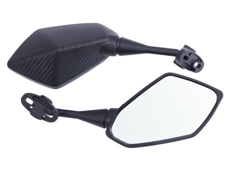 Espejos retrovisores de moto para Suzuki GSX600F SV650 SV1000 Katana en acabado carbón
