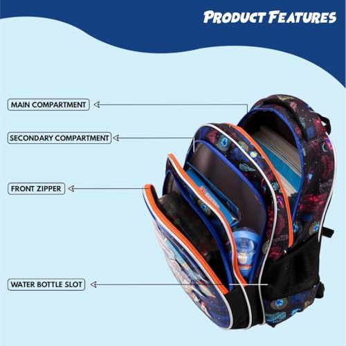 Image of Elios Enchant 3D Unicorn School Backpack for Girls Age 3 to 6 Years with Back Support and Night Reflective Strip, Birthday Gift for Kids