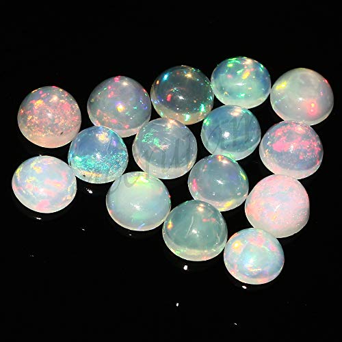 Opale éthiopienne véritable 2mm cabochons ronds de qualité AA sans défaut - 2
