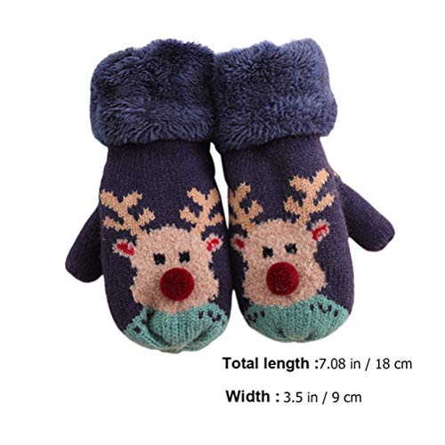 NOLITOY 1pair Christmas Knitted Mitten Gloves for Boy Girl Thicken Hand Gloves Warm and Breathable Outdoor Stylish Design for Activities Present for Christmas and Birthdays2