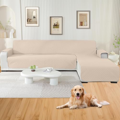 Housse canapé 3 places imperméable contre griffures beige - 3