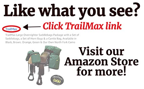 Trailmax Large Horn Saddle Bags; Horn Saddle Bags For Horses; Trail Riding Saddle Bags For Western & Endurance Saddles; Double-Stitched, 600-Denier Poly Saddle Bags; Brown #TOP4