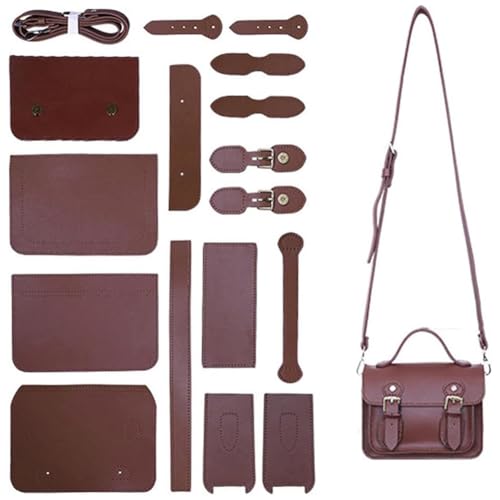 CABODYALS DIY Pu Leather Bag Kit Brown Stitch Purse Making