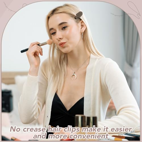 Pinzas para el cabello 12 pzs sin dobleces metal beige/negro/blanco miniatura 3