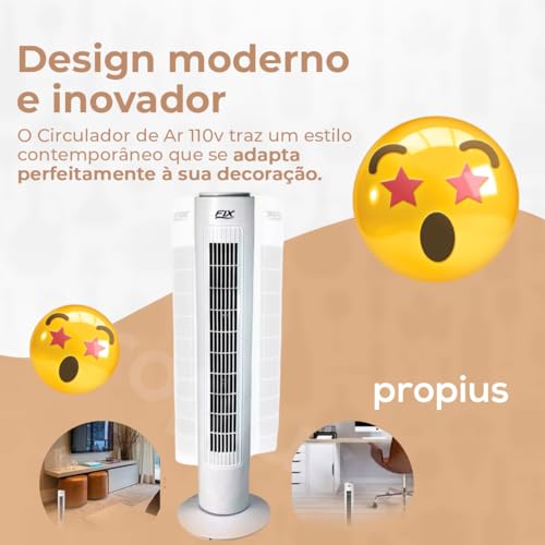 Circulador De Ar Ventilador Turbo Silêncio Silencioso Premium 3 Velocidades De Coluna Portátil Torre