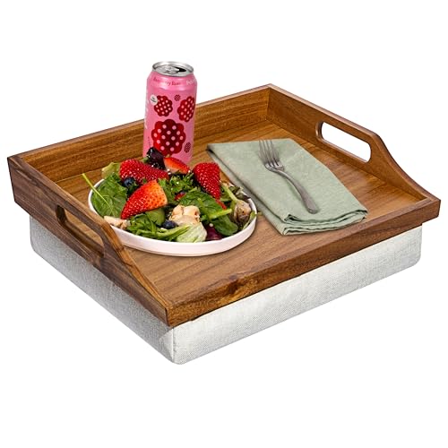 ROSSIE HOME Acacia Wood Bed Tray, Lap Desk with...