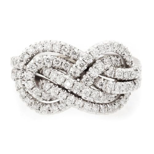 SDEWFFWSA Anillo ligero de lujo con micro circonita para mujer, delicado diamante de moda, anillo de dedo índice, 12, Metal, Sin piedra preciosa