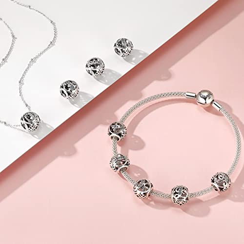 TIZU 925 Sterling Silver Letter Charms for Charms Bracelets Alphabet Initial Beads Charms Jewelry Gift for Women2