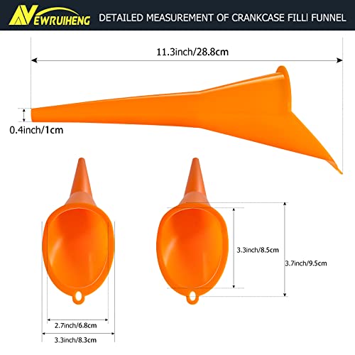 image for Newruiheng Motorcycle Crankcase Fill Funnel, Primary Case Oil Funnel w