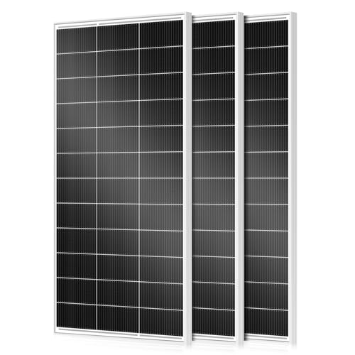 600 Watt Solar Panel, 3 Pack of 200W Monocrystalline Cell High-Efficiency PV Module, 25% Conversion Rate 12V Solar Panels for Homes Camping RV Battery Boat Caravan and Other Off-Grid Applications