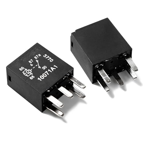 Gdnecad 2 PCS Fuel Pump Relay, 12V Multi-Purpose Auto Relay Replaces OEM# 301-1C-C-R1 G8V-RH-1C7T-R-DC, 5 Pin Direct Plug-in Power Relays Compatible with Most Cars Trucks SUVs