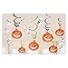 Produktbild Amscan 670460-55 - Deko-Spiralen Kürbisse & Geister, 12 Stück, aus Folie und Papier, 61 cm, Halloween, Horror-Party, Mottoparty