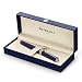 Waterman Exception Fountain Pen, Slim Blue with Silver Plated Clip, Fine Nib with Blue Ink Cartridge, Gift Box