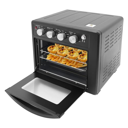 AUYART Horno de fritura multifuncional, 25 l, freidora de aire caliente, horno de aire de gran capacidad, ajustable, profesional, horneado y asado, horno, panadería casera, 1700 W