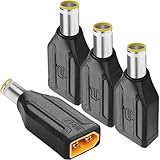 Xiatiaosann 4個 XT60 to DC7909 アダプター DC 7.9X0.9 mm オス - XT60 オスコネクタ ワイヤレス延長アダプター TS100 はんだごて LiPo バッテリー RC カー FPV ドローン ノートパソコン用