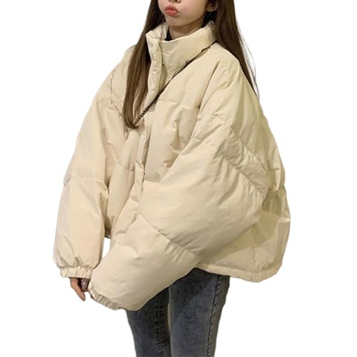 Ldabrye Chaquetas para mujer, abrigo acolchado ligero y cálido de invierno con bolsillos, abrigo cálido acolchado