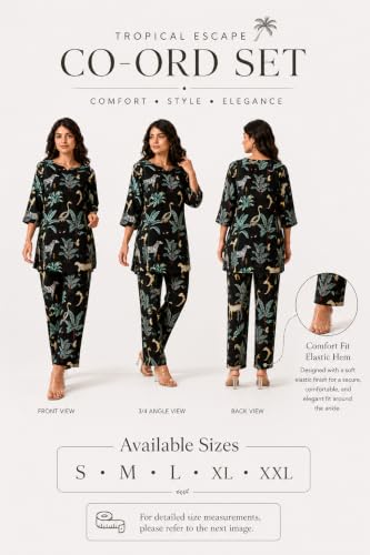Image of RANGRIKA.in Co-ord Set for Women Stylish | Kurta Set for | Short Kurti with Palazzo | Ethnic Jaipuri Kurti Set | Kurti Palazzo Set | Salwar Suit