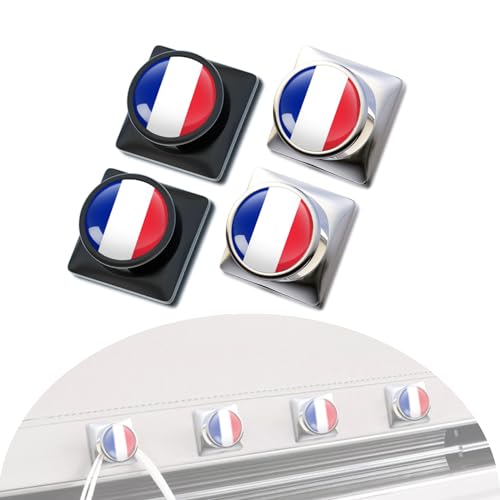 Acespeed 4PCS France Flag Car Seat Headrest Hook, zinc Alloy Car Hooks, Auto Interior Hook Hangers Storage Organizer Interior Accessories for Coats Umbrellas Grocery Bags Handbag