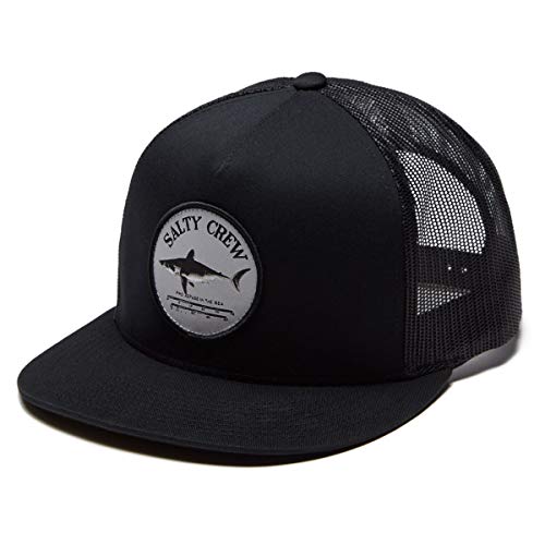 Image of Salty Crew Shark Logo Retro Trucker Hat - Unisex Adjustable Baseball Hat for Adults - Premium Cotton