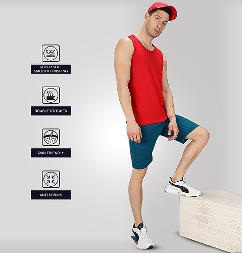 Image of Sleepynuts Regular Fit Terry Cotton Plain Shorts for Men