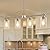 huong son Island Light for Kitchen, 4-Light Linear Chandelier Pendant Lighting for Kitchen Island, Brushed Nickel Dining Room Light Fixture Over Table with Clear Glass Shades