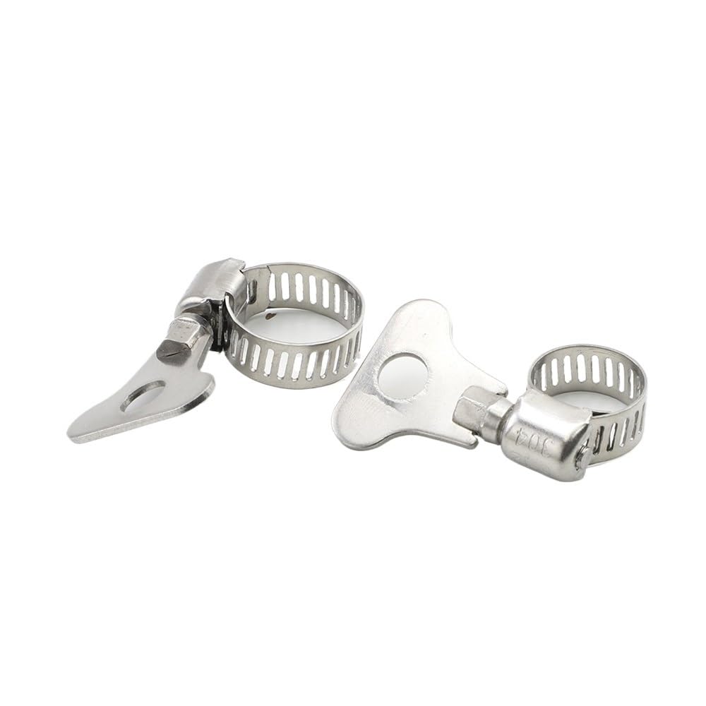 Stainless Steel Hose Clips， Stainless Steel Worm Gear Hose Clamp 6-95mm 2-10pcs Water Pipe Automotive(19-29mm 10pcs)
