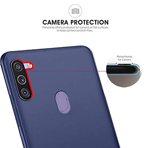 Image of TheGiftKart Protective Sleek Soft TPU Back Cover Case for Samsung Galaxy M11 (Blue)
